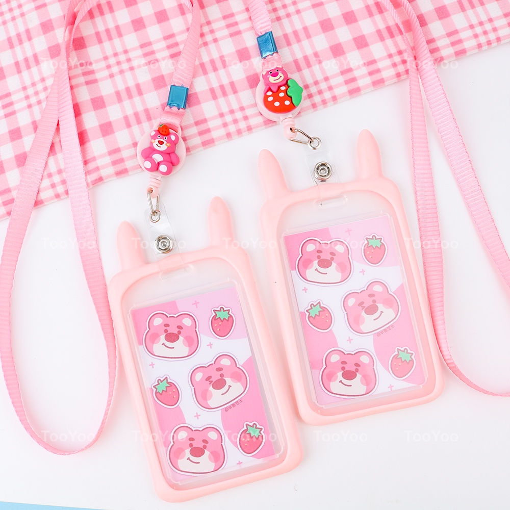 Dây đeo thẻ Gấu dâu Lotso  dễ thương cute TY0341