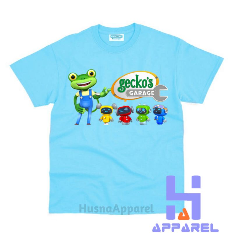 Áo thun cho bé trai và bé gái in hình Gecko's GARAGE CARTOON dễ thương, chất liệu cotton mềm mịn thoáng mát NTShirt