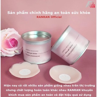 Miếng dán ngực dán ti silicon, dán ti hộp 5 cặp sử dụng nhiều lần