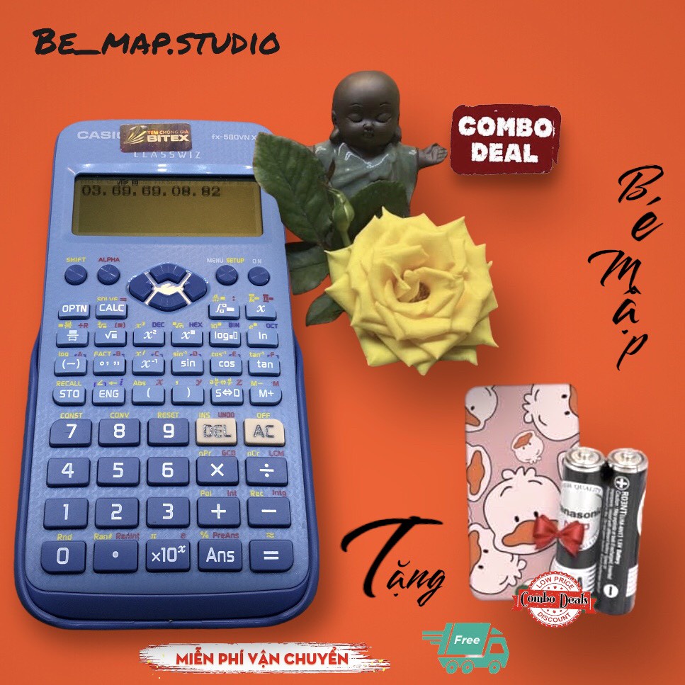 | Máy Tính Cầm Tay CAISO FX-580VNX Màu Xanh CŨ Chính Hãng.