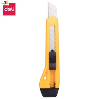 Dao rọc giấy lưỡi 9mm Deli E2061 - vàng