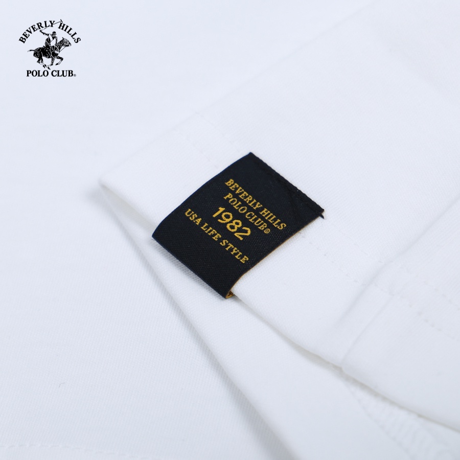 Beverly Hills Polo Club - Áo thun Ngắn tay Nam Regular Fit WT WHITE- BHPC TSMRSS23TL067