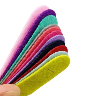 (Set 10 cái) Phôi vải nỉ trơn dùng lót kẹp tóc handmade - không bao gồm kẹp