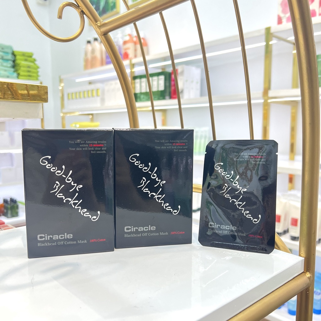 (CÓ BILL) Mặt Nạ Đẩy Sạch Mụn Đầu Đen CIRALCE Goodbye Blackhead Off Cotton Mask 5ml*20 miếng