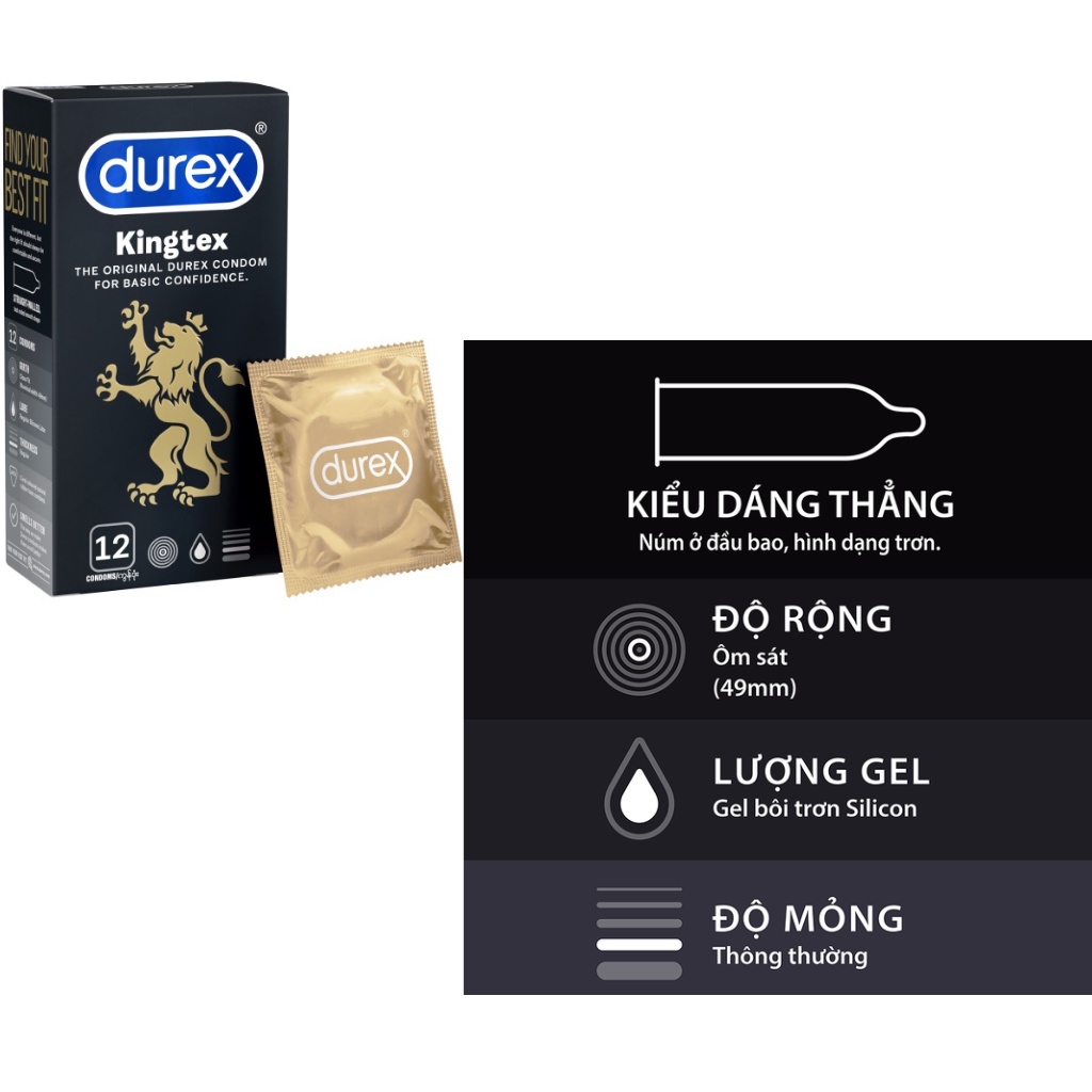 Bao cao su Durex chính hãng-Durex Kingtex, Invisible, Performa, Fetherlite, Pleasuremax, Jeans -The Love Store