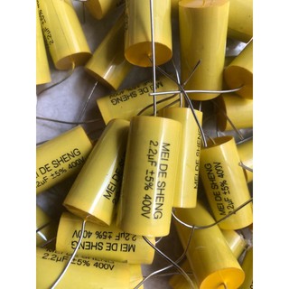 Tụ tròn 2.2uf 400v cản loa trung loa treble Tụ phân tần loa Mei De Sheng 