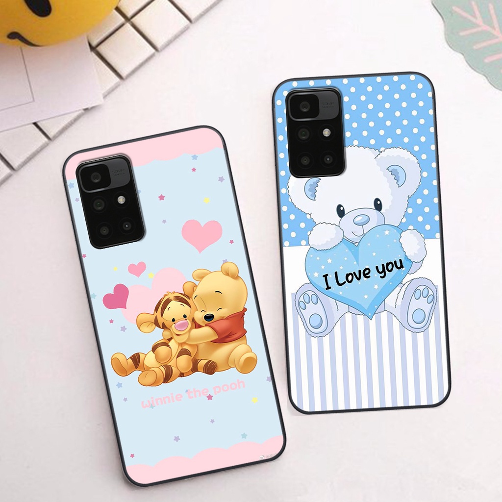 Ốp Xiaomi Redmi 10 in hình gấu cute dễ thương siêu xinh đáng yêu