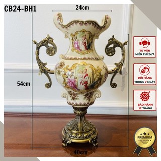 [FREESHIP]Bình cắm hoa CB24-BH1 họa tiết châu âu hình người tân cổ điển size cao 54 cm.
