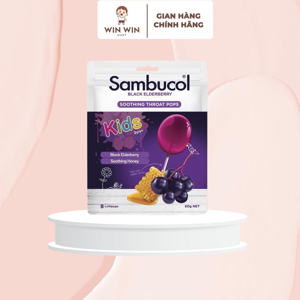 Kẹo Mút Mật Ong Sambucol Hỗ Trợ Sức Khỏe Giảm Ho Hiệu Quả Cho Bé