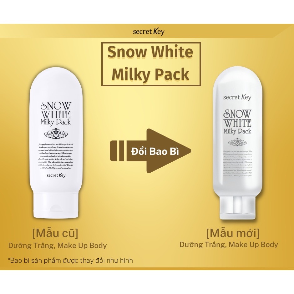 Kem Dưỡng Trắng Secret Key Body Snow White Milky Pack 200g