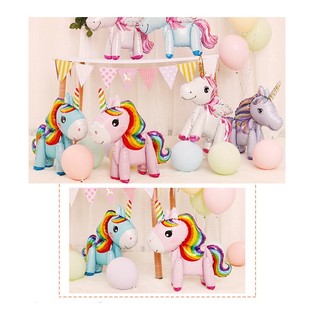 Bóng nhôm trang trí sinh nhật  hình ngựa Pony Unicorn cho bé gái