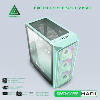 Vỏ Case VSP HA01 GREEN (OPTION FAN)