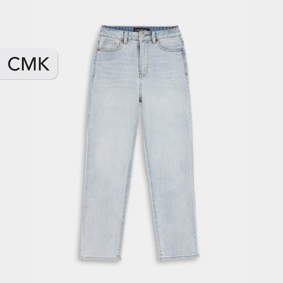 Quần jean ống suông nữ lưng cao CHICMONKI CMJ1230