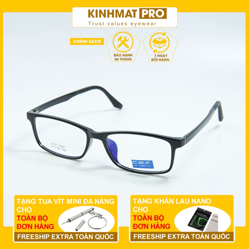 Gọng kính cận nam nữ gọng kính nhựa dẻo CBF 6705 - Kính mắt Pro