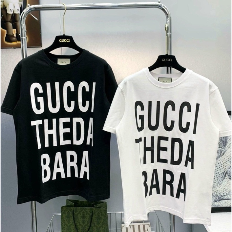 Áo Phông Nam Nữ Gucci Bara In Chữ Ngực Áo Cộc Tay Phom Ulisex Tay Lỡ áo thun Nam Nữ hàng chính hãng BiluxStore Bilu