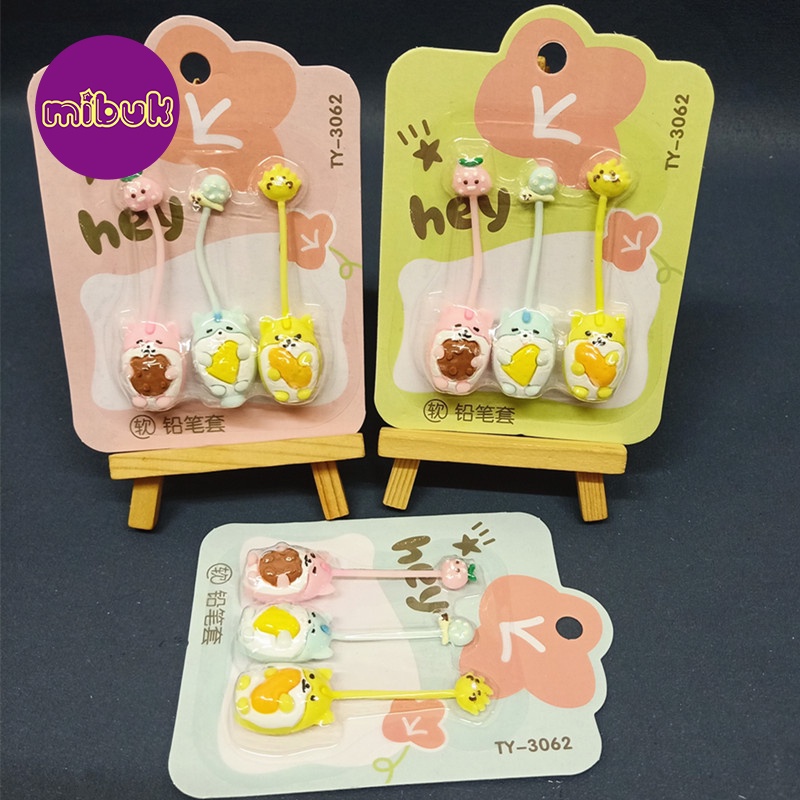 Nắp đậy bút chì dễ thương set 3 nắp hình con cú