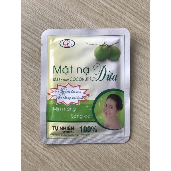 Mặt nạ sinh học từ nước dừa loại mỏng (1 miếng/gói)