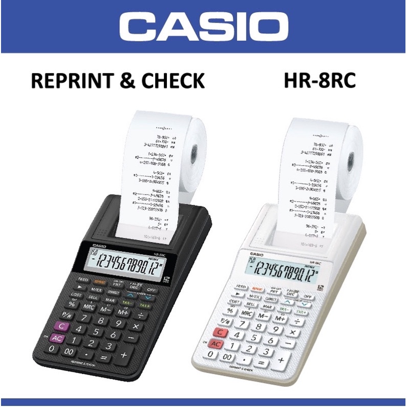 Máy tính in giấy Casio HR-8RC Chính Hãng