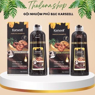 Dầu Gội Phủ Bạc KARSEELL, Phủ Bạc Đen Tóc, Nâu Tóc Từ Lần Gội Đầu Tiên, 100% Thảo Dược Thiên Nhiên