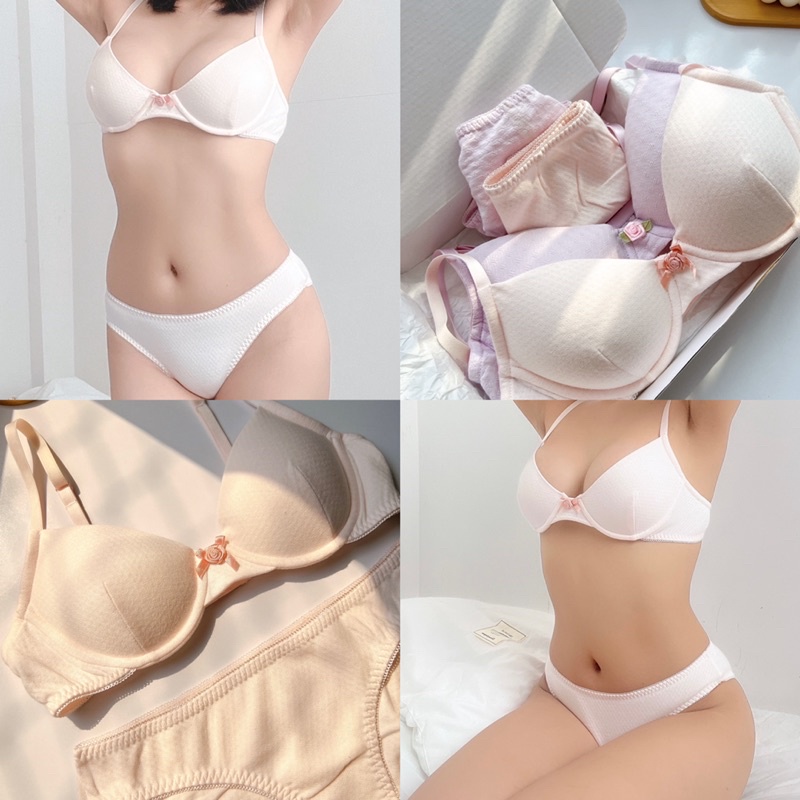 Cotton Pastel - Đồ lót, nội y vải cotton thoáng mát màu sắc ngọt ngào đáng yêu có gọng | BigBuy360 - bigbuy360.vn