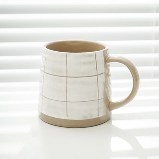 Ly sứ cốc cà phê kẻ caro vintage #littlechickhome