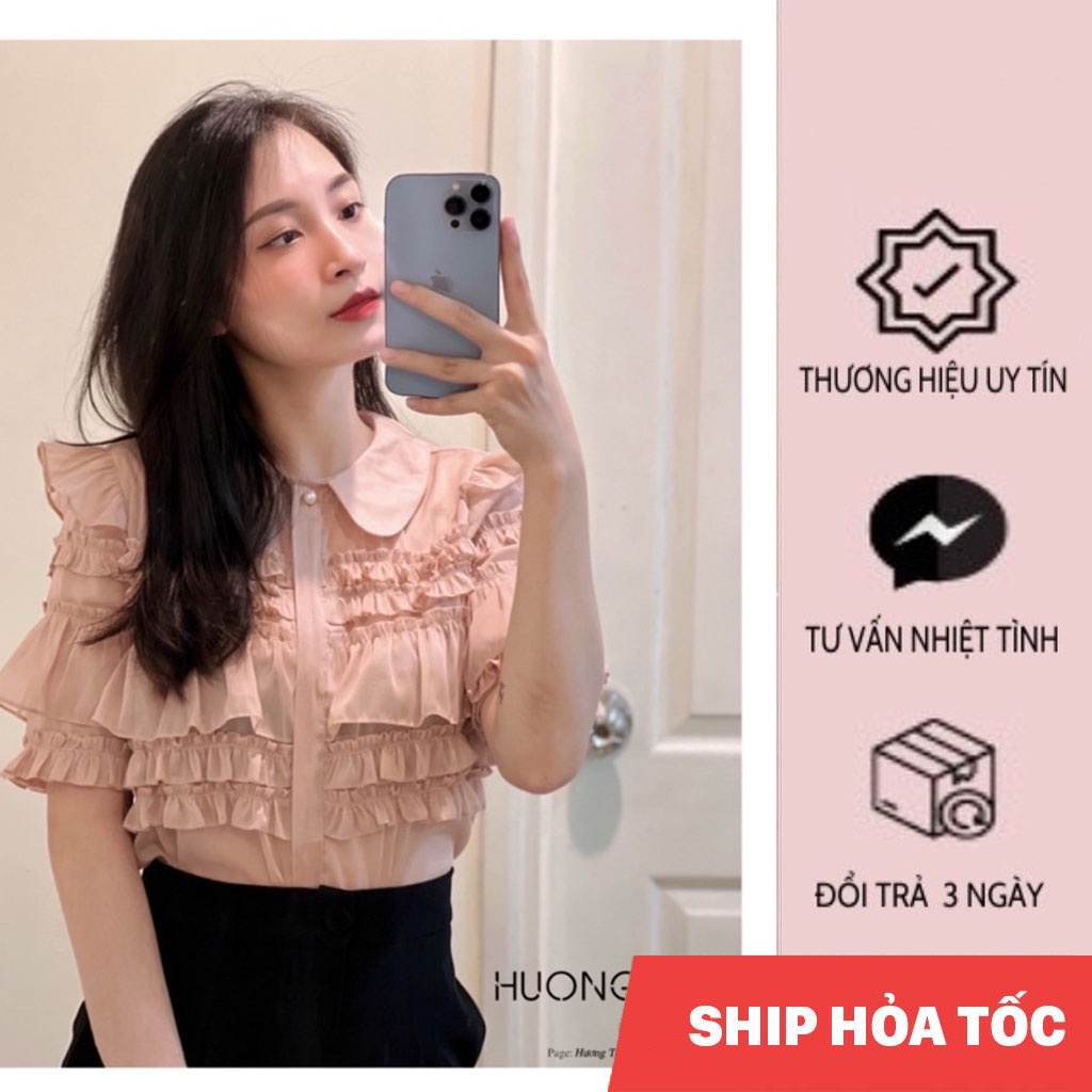 Áo somi ngắn tay Samy Design by HuongTyt thanh lịch, sang chảnh, chất liệu mềm mại phù hợp đi làm, đi chơi