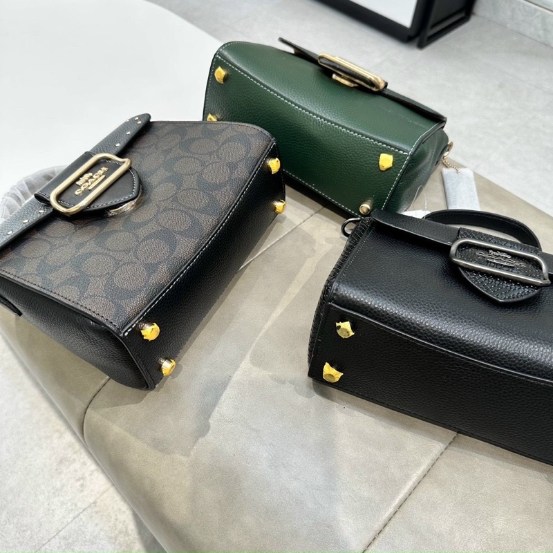 Túi Coach phối rắn da thật