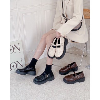 Giày lười Oxford nữ đế cao 5CM