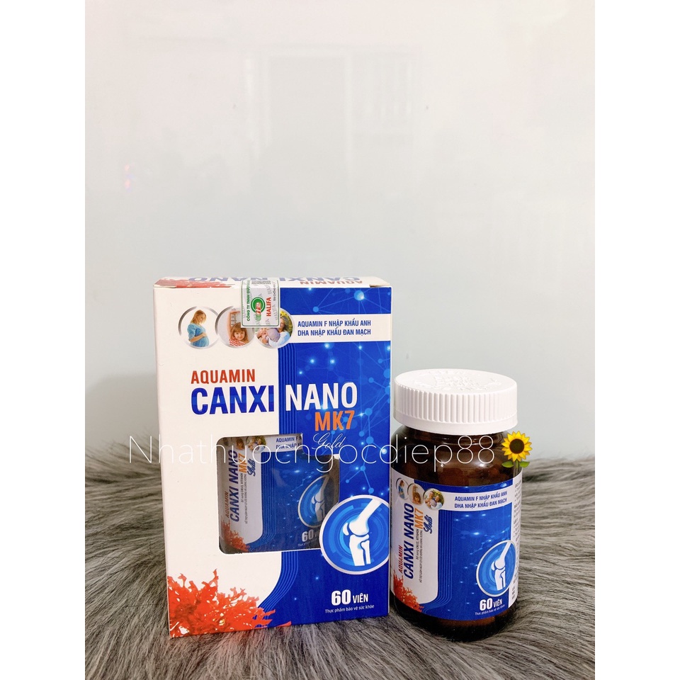 Viên uống AQUAMIN CANXI NANO MK7 GOLD - Aquamin F - Hộp 60 viên,giảm nguy cơ loãng xương ,còi xương