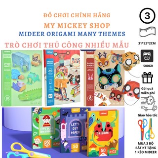 Mideer Origami giấy xếp hình thủ công khéo tay diy hand made nhiều mẫu Động vật, máy bay, 3 cấp độ