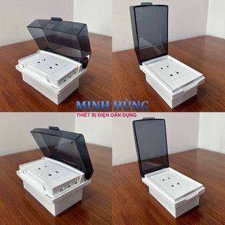 Mặt che mưa - bộ ổ cắm kèm nắp che mưa lắp nổi sino/vanlock