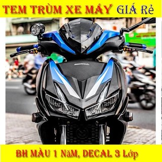 Tem trùm Winner X xanh đen , tem dán phủ (decal xe máy cao cấp chuẩn tem 3 lớp co giãn 4 chiều)