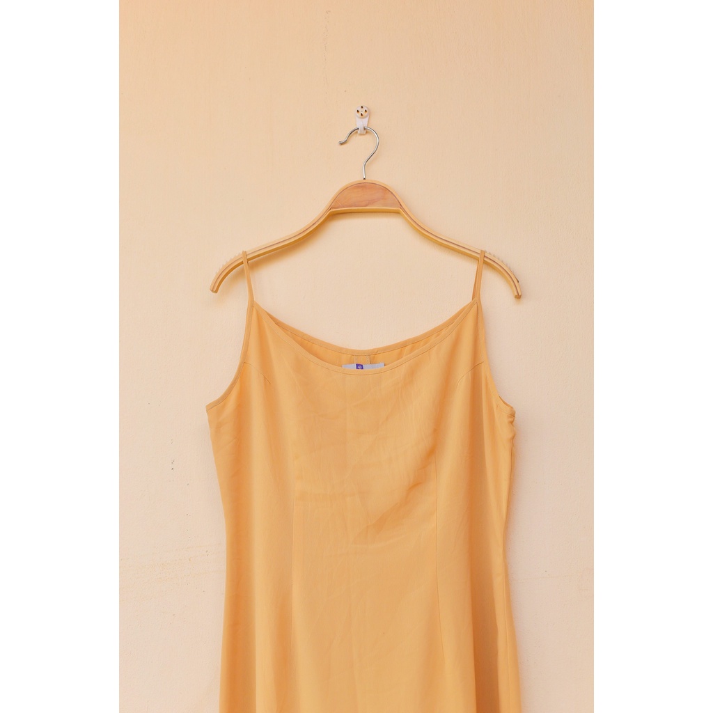 Đầm váy maxi 2 dây dáng dài chất voan cát secondhand