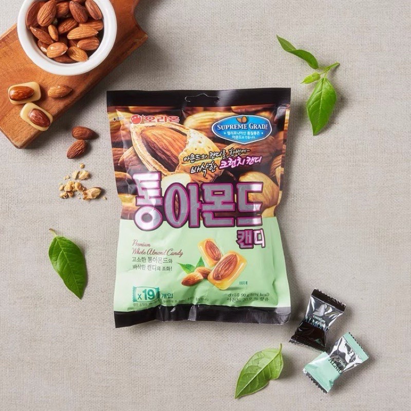 Kẹo Hạnh Nhân Almond Orion Hàn Quốc 90g - 통아몬드