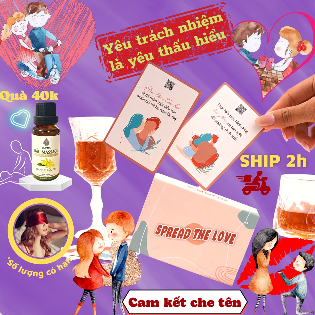 Bộ Bài Tình Yêu Curra Thấu Hiểu Cảm Xúc Hâm Nóng Tình Cảm Cặp Đôi HỘP CỨNG ĐẸP