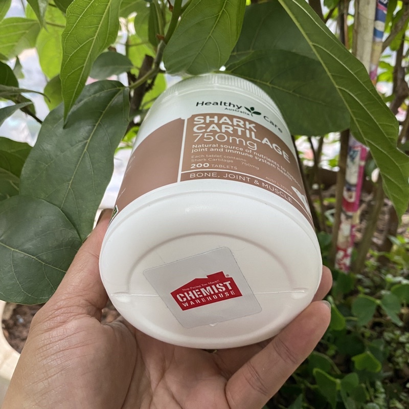 Sụn vi cá mập Healthy Care Shark Cartilage 750mg 200 viên, tăng cường sức khỏe xương khớp