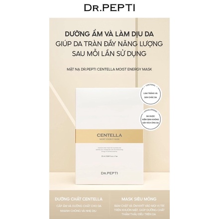 Mặt Nạ Dr.Pepti Centella Moist Energy Mask Cấp Ẩm Và Làm Dịu Da 25ml/ miếng