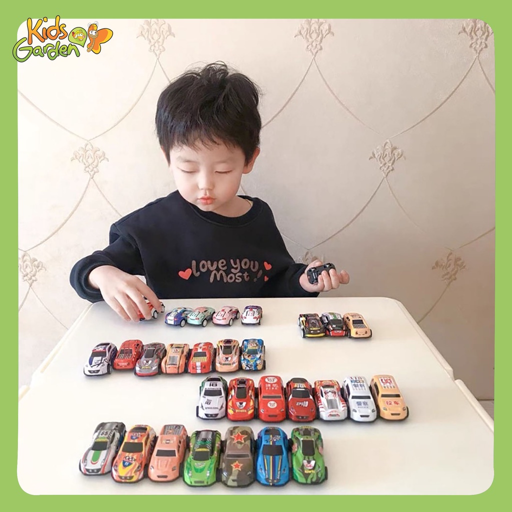 Đồ chơi trẻ em bộ sưu tập 30 xe ô tô đủ các loại màu sắc có tặng kèm hộp nhựa đựng tiện cho bé cất giữ gọn gàng