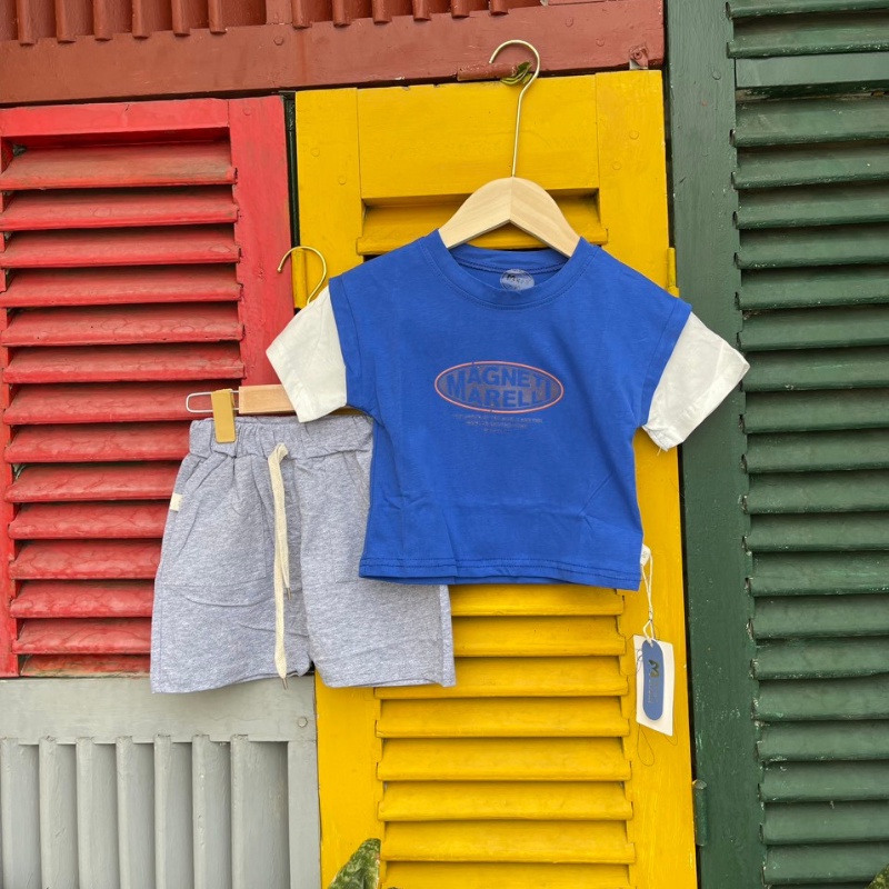 Bộ quần áo cộc tay bé trai bộ cotton co giãn 4 chiều hàng QCCC cho bé từ 10 đến 25 kg - BH5