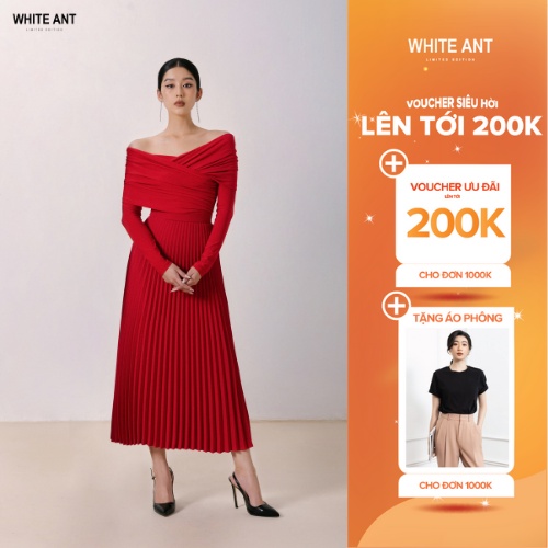 Áo Sơ Mi Trễ Trai Nữ White Ant PANDORER KNIT TOP Hàng Thiết Kế Cao Cấp