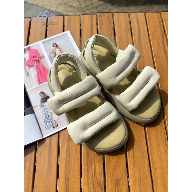 Giày Sandal Đế Dày Quai Dán Phong Cách Thời Trang Roman Mùa Hè 2023 Mới