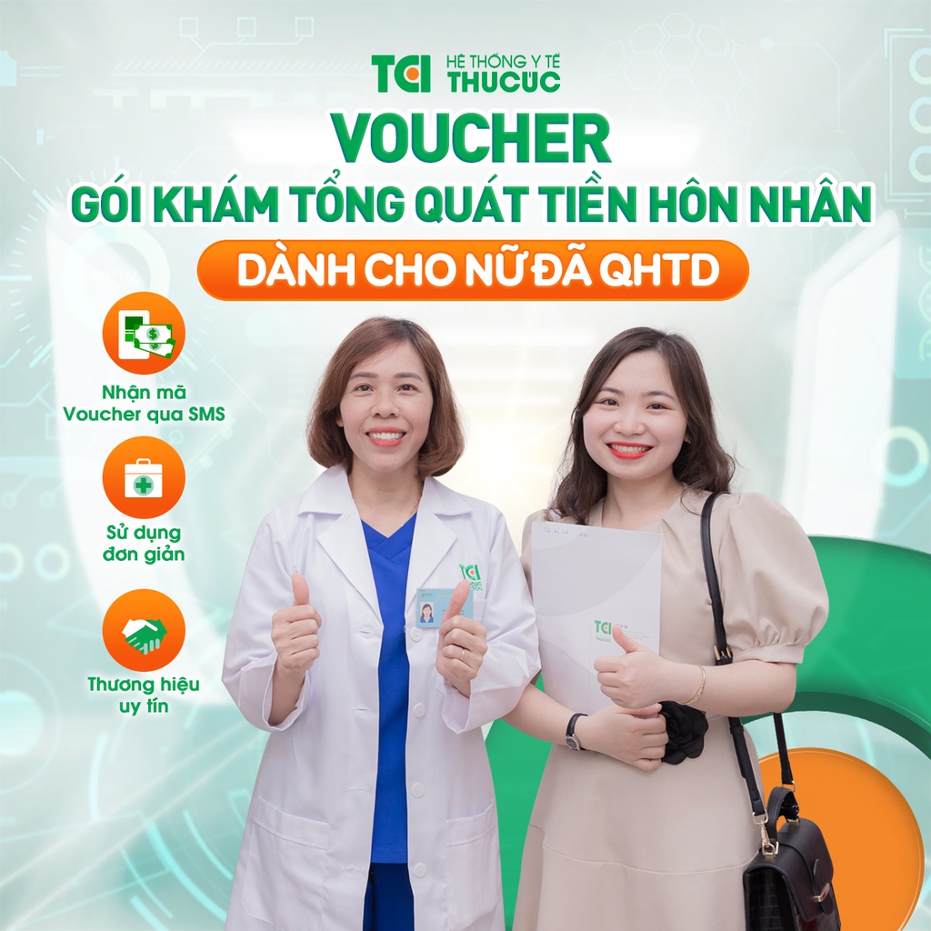 Hà Nội [E-voucher] Gói khám tổng quát tiền hôn nhân cho Nữ đã QHTD - Cơ bản tại Hệ thống Y Tế Thu Cúc - TCI hospital