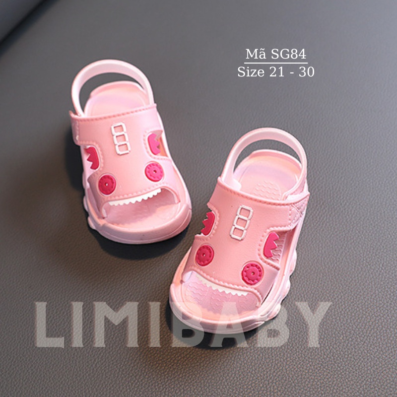 Sandal bé gái nhựa dẻo Quảng Châu cao cấp êm nhẹ chống trơn trượt 2 3 4 tuổi LIMIBABY cho trẻ em đi học đi chơi hè SG84