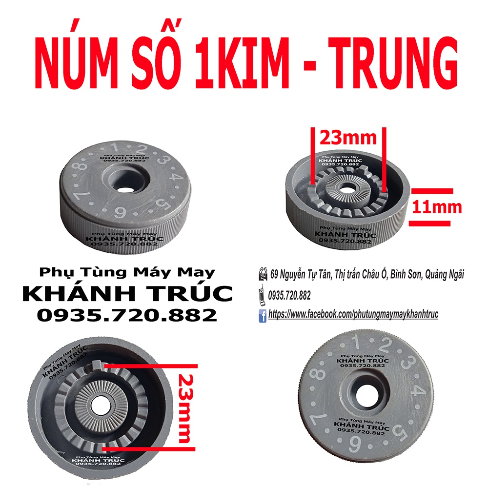 Núm số mỏng máy may  công nghiệp 1kim