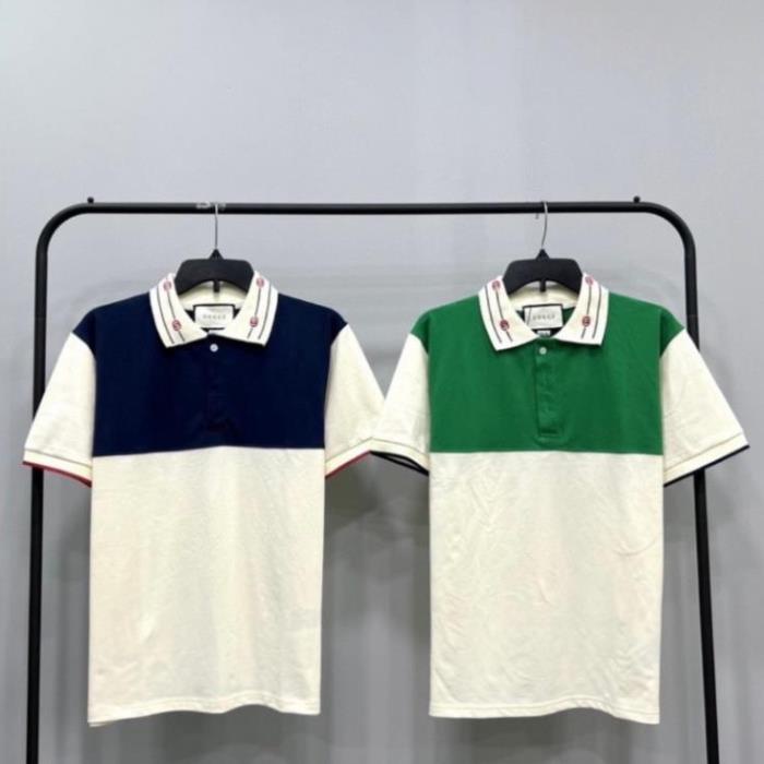 Áo polo Gucci Embroidered phối màu mới nhất Áo polo nam nữ vải cá sấu mới nhất The.Wear
