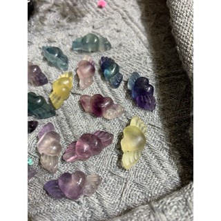 Đá Fluorite hình trái tim có cánh| CADA DECOR