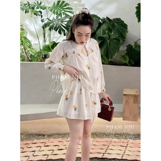 SET ÁO XÔ THÊU NỔI HOA