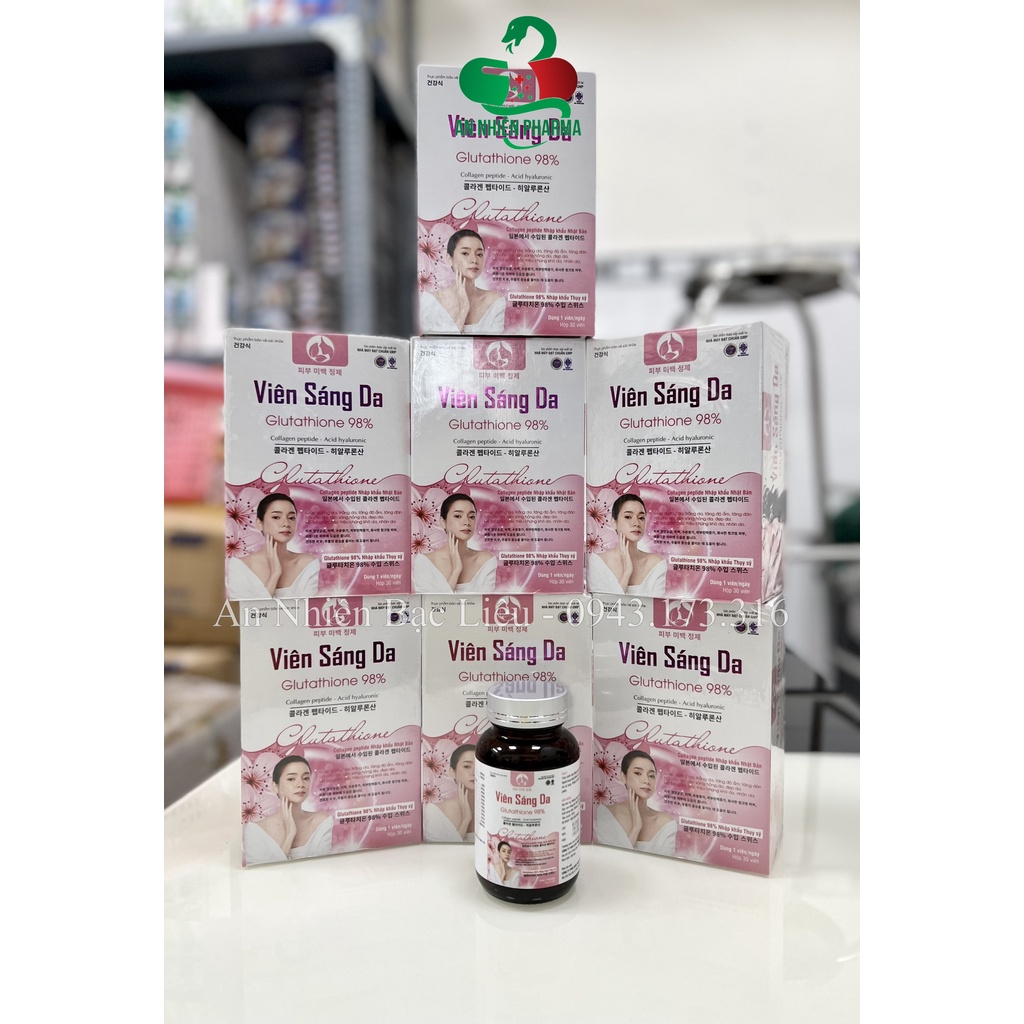 Viên sáng da Glutathione 98%