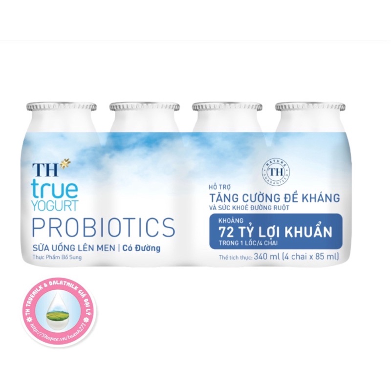 Sữa chua uống lên men Có Đường TH TRUE YOGURT PROBIOTICS