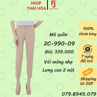 Thái Hoà Chính Hãng Quần tây lưng cao vải mềm mịn nhẹ 2c-990